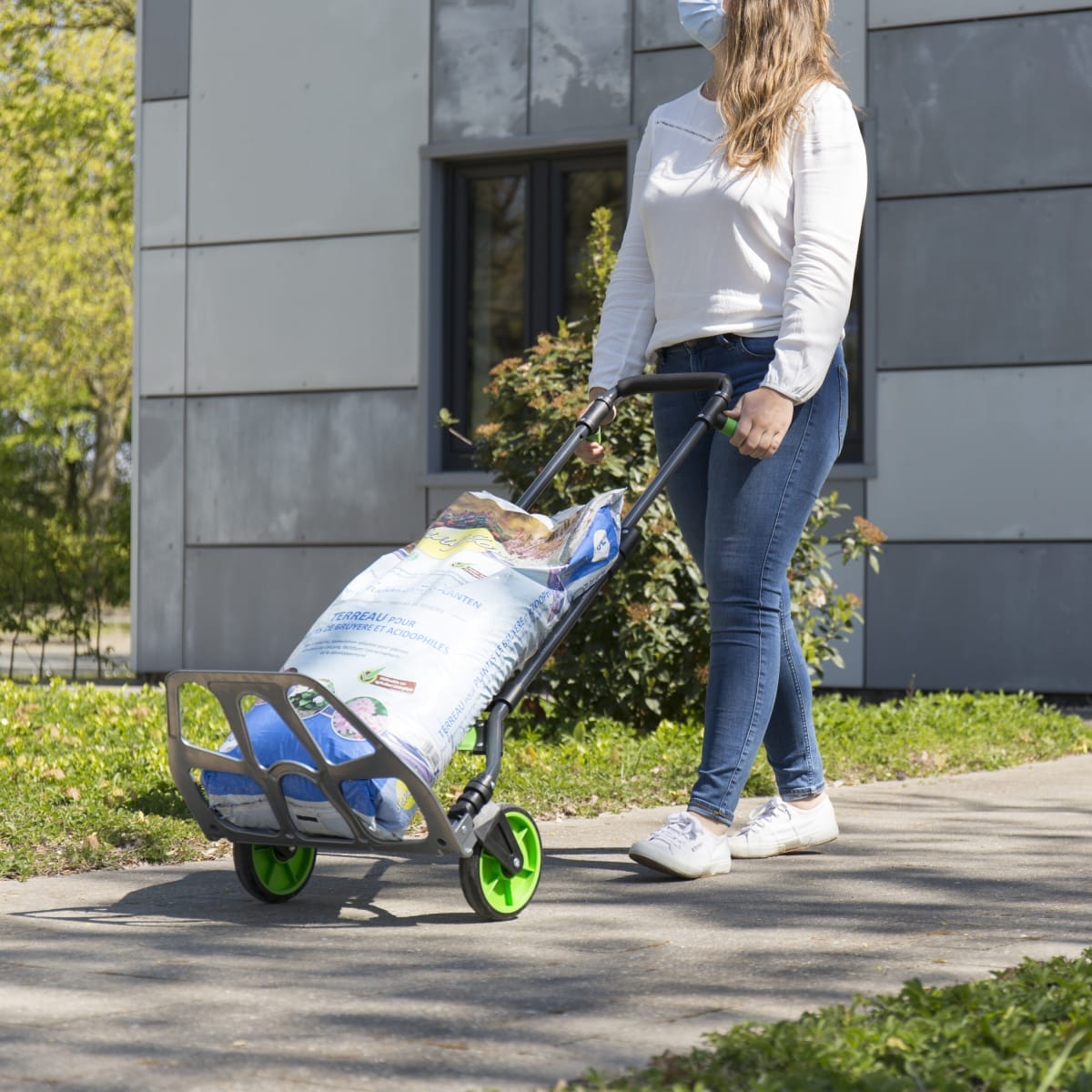 Bricocenter ALUMINIUM FOLDING TROLLEY STANDERS CAPACITY 100 KG STEEL PLATFORM