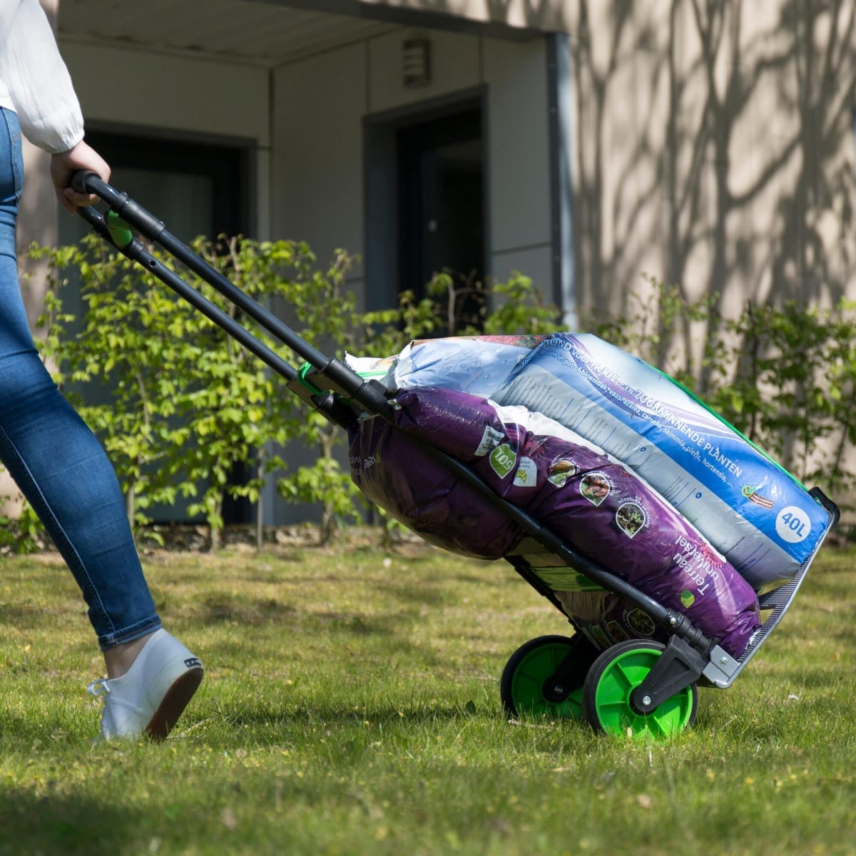 Bricocenter ALUMINIUM FOLDING TROLLEY STANDERS CAPACITY 100 KG STEEL PLATFORM