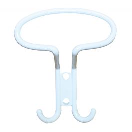WHITE ZAMAK COAT HOOK, H12.5X10.5 CM