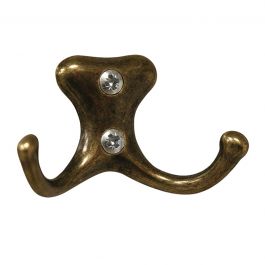 ZAMAK BRONZE PLATED COAT HOOK. H4