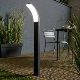 LAKKO - lamp aluminium grey 96x22x12cm LED 11W natural light IP44