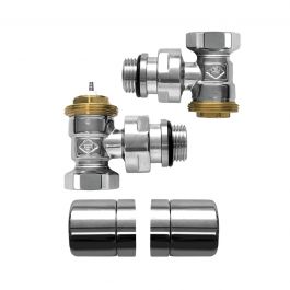 DE LONGHI CHROME VALVE+ LOCKSHIELD KIT