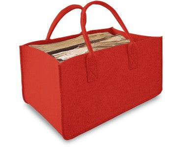 FELT RED FIREWOOD BAG