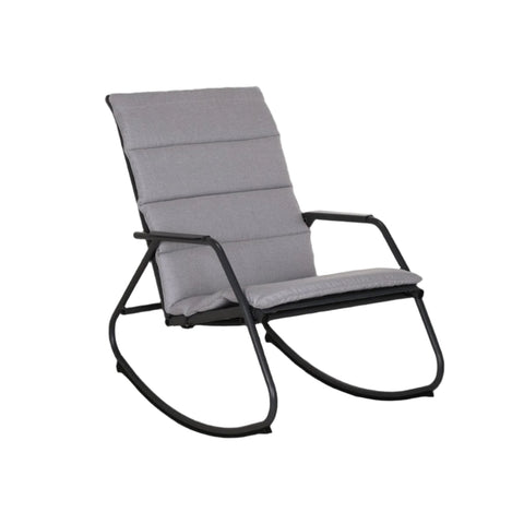 Bricocenter LYCO NATERIAL ANTHRACITE STEEL ROCKING CHAIR