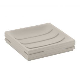 SOAP DISH G-QUADROTTO DOVE GREY CH.