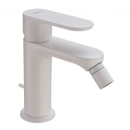 PLANO BIDET MIXER WITH DRAIN MATT WHITE