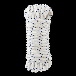 WHITE BRAIDED PP ROPE D10MM 15M