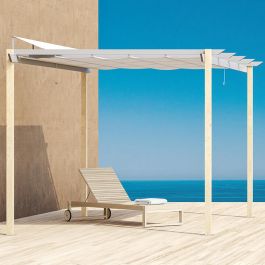 OMEGA NATERIAL ALUMINUM PERGOLA 282X400 WOOD EFFECT