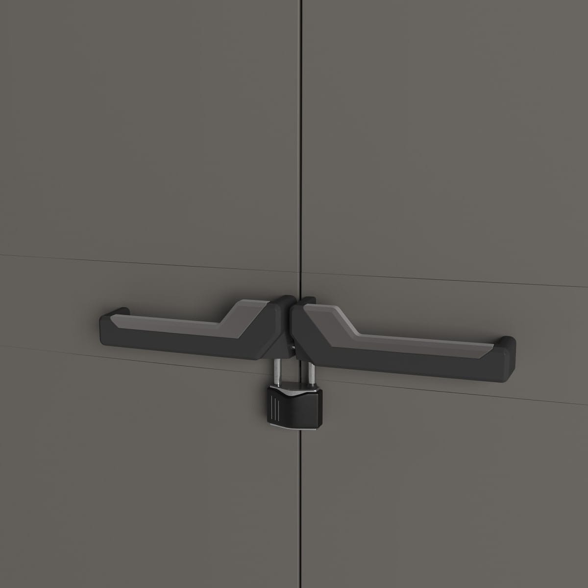 Bricocenter HIGH ALL-SHELF CUPBOARD 2 DOORS 3 NON-ADJUSTABLE SHELVES 68X39X166H LOAD CAPACITY 15KG DARK GREY