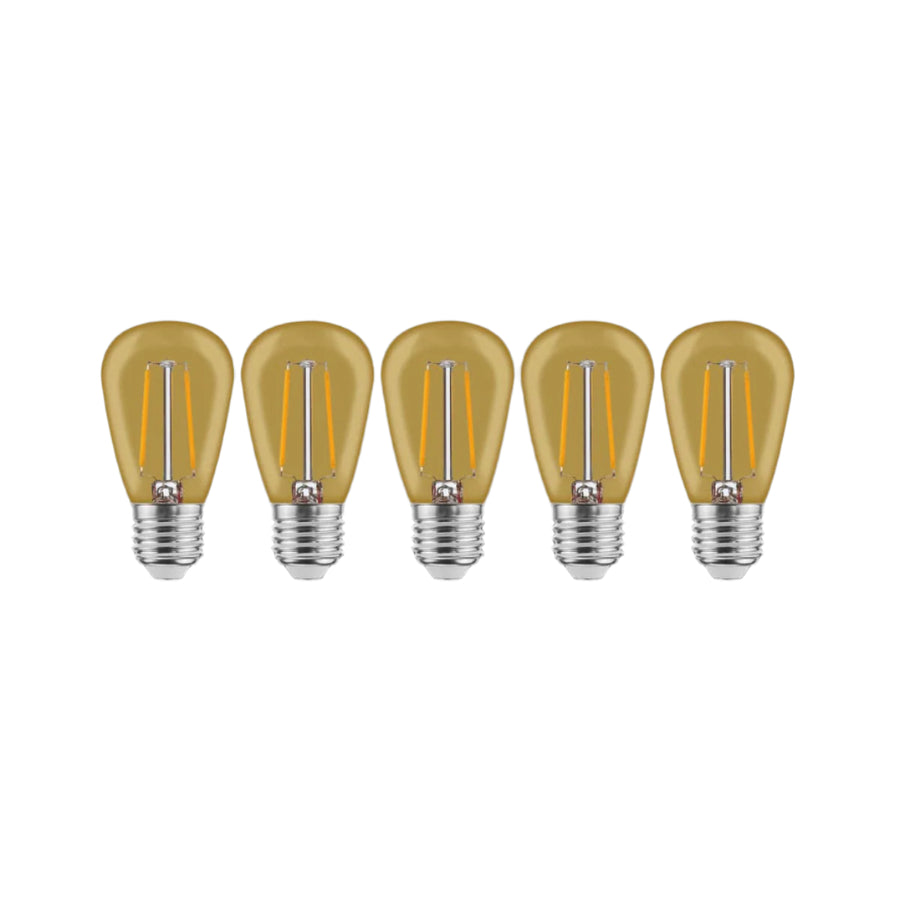 Bricocenter 5 LED BULBS FOR GARLAND E27=25W AMBER PEAR IP44