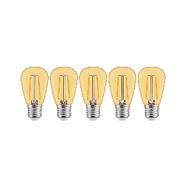 5 LED BULBS FOR GARLAND E27=25W AMBER PEAR IP44