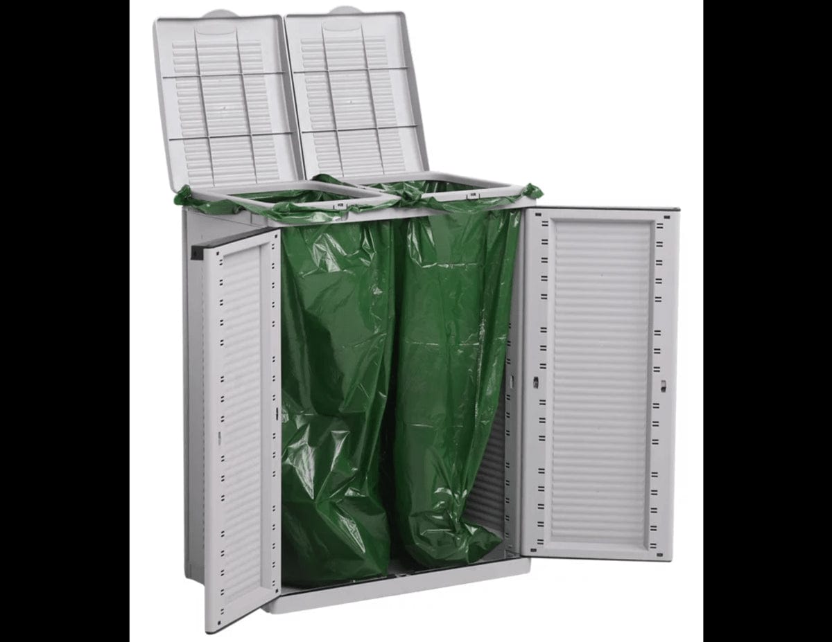 Bricocenter ECOLINE 2 GREY RESIN RECYCLING CABINET W68XP39XH88,7