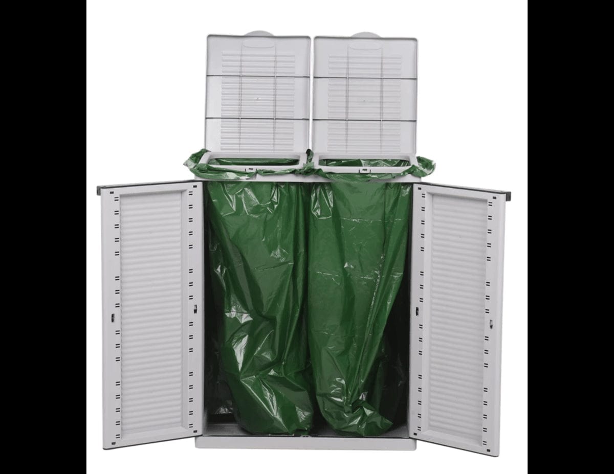 Bricocenter ECOLINE 2 GREY RESIN RECYCLING CABINET W68XP39XH88,7