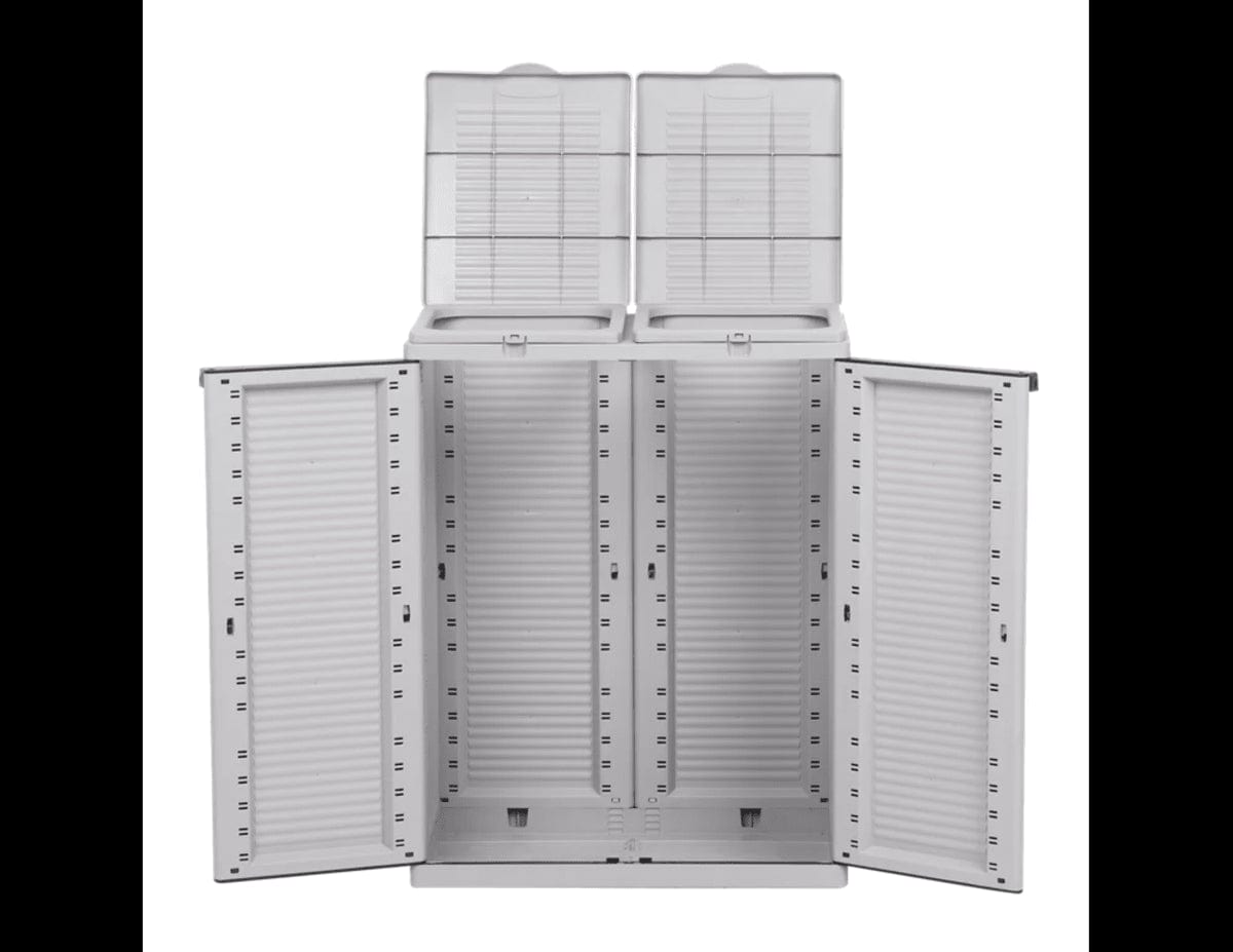 Bricocenter ECOLINE 2 GREY RESIN RECYCLING CABINET W68XP39XH88,7