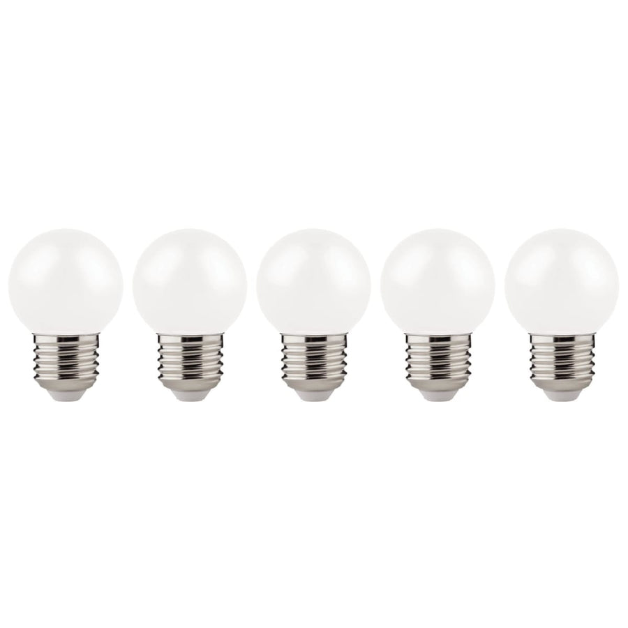 Bricocenter 5 LED BULBS FOR GARLAND E27=40W TRANSPARENT SPHERE IP44