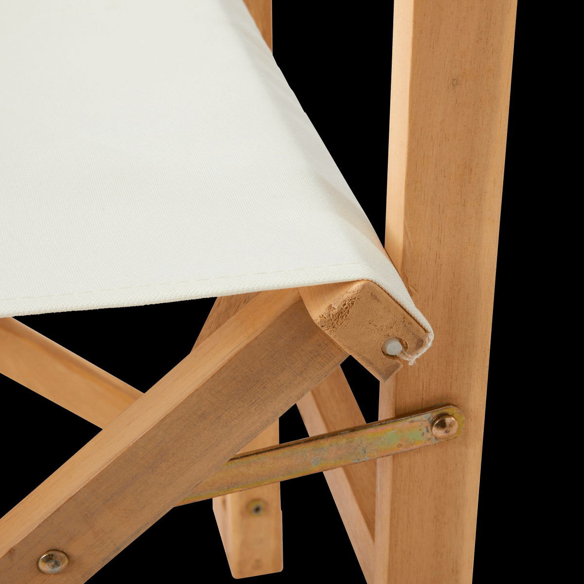 SOLIS NATERIAL - director chair, acacia FSC, 52.5x50.5x87cm, cream color