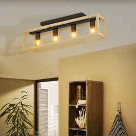 ELGORT CEILING LIGHT NATURAL WOOD L85 4XE27=40W