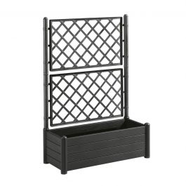 RECTECTORY PLANTER ITALY W/SPALL ANTHRACITE