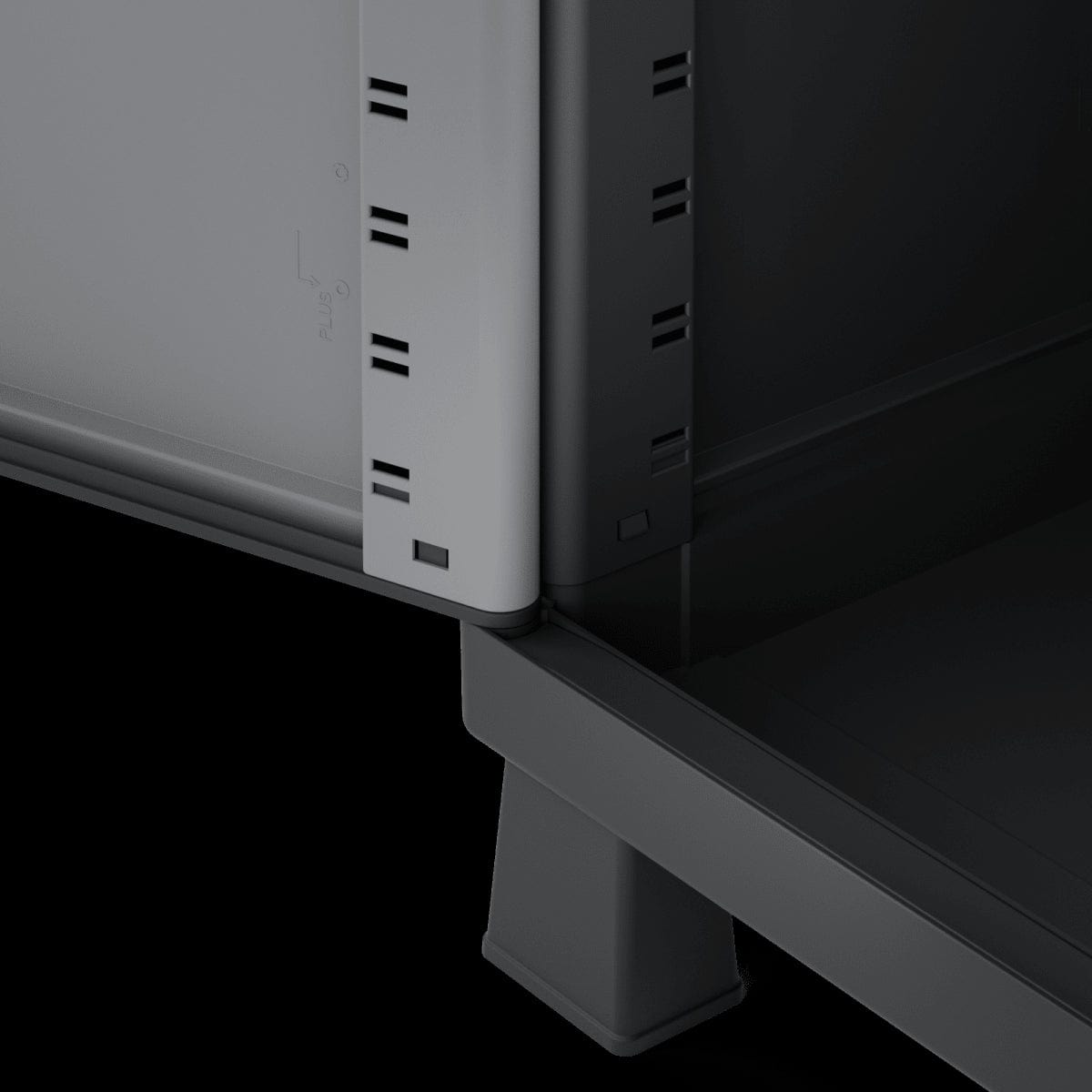 Bricocenter LOW RESIN CUPBOARD CM91,5X68X39CM SPACEO GREY