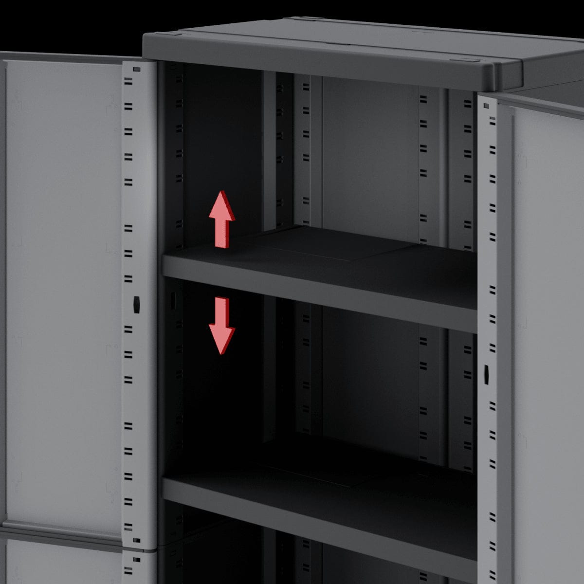 Bricocenter HIGH TRANSFORMABLE RESIN WARDROBE 170X68X39CM SPACEO GREY