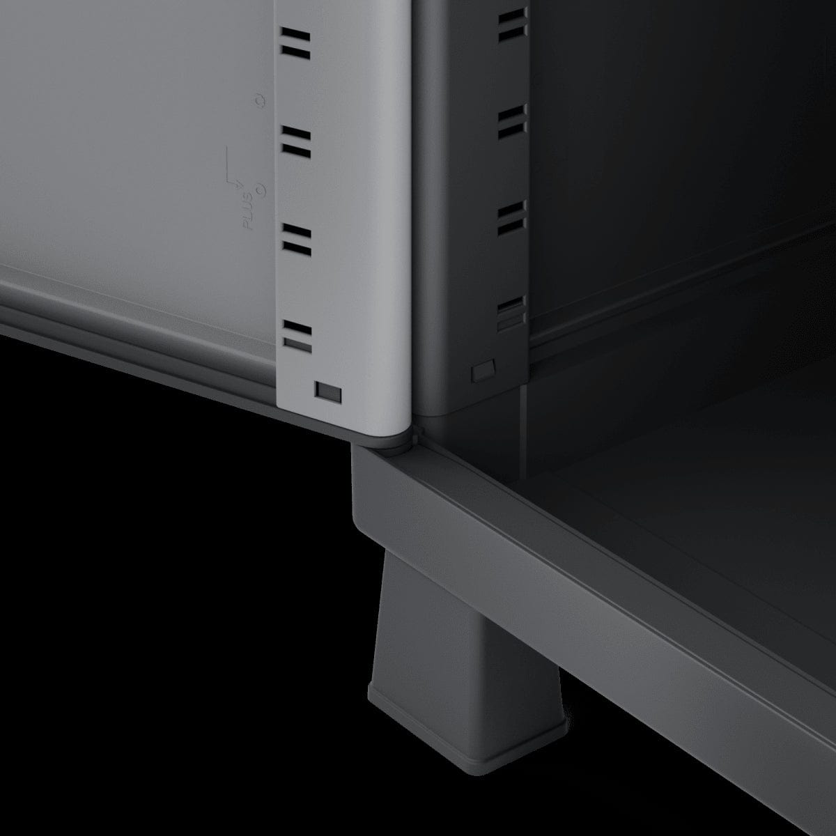 Bricocenter HIGH TRANSFORMABLE RESIN WARDROBE 170X68X39CM SPACEO GREY