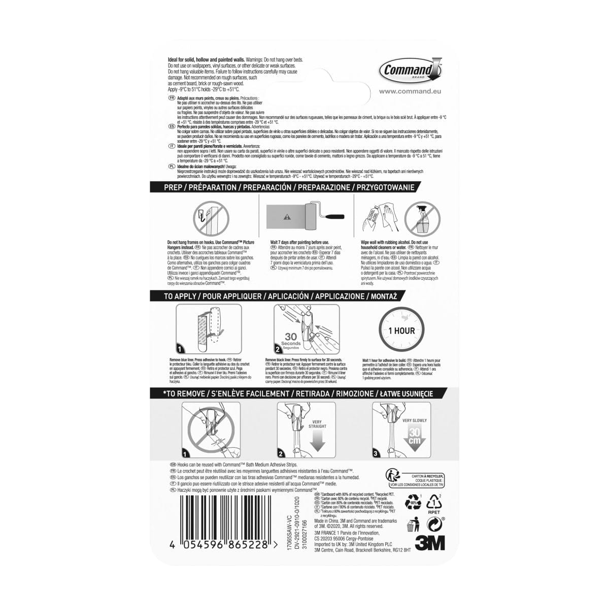 Bricocenter 2 BLACK ADHESIVE HOOKS FOR OUTDOOR USE WITH STEEL TIPS COMMAND