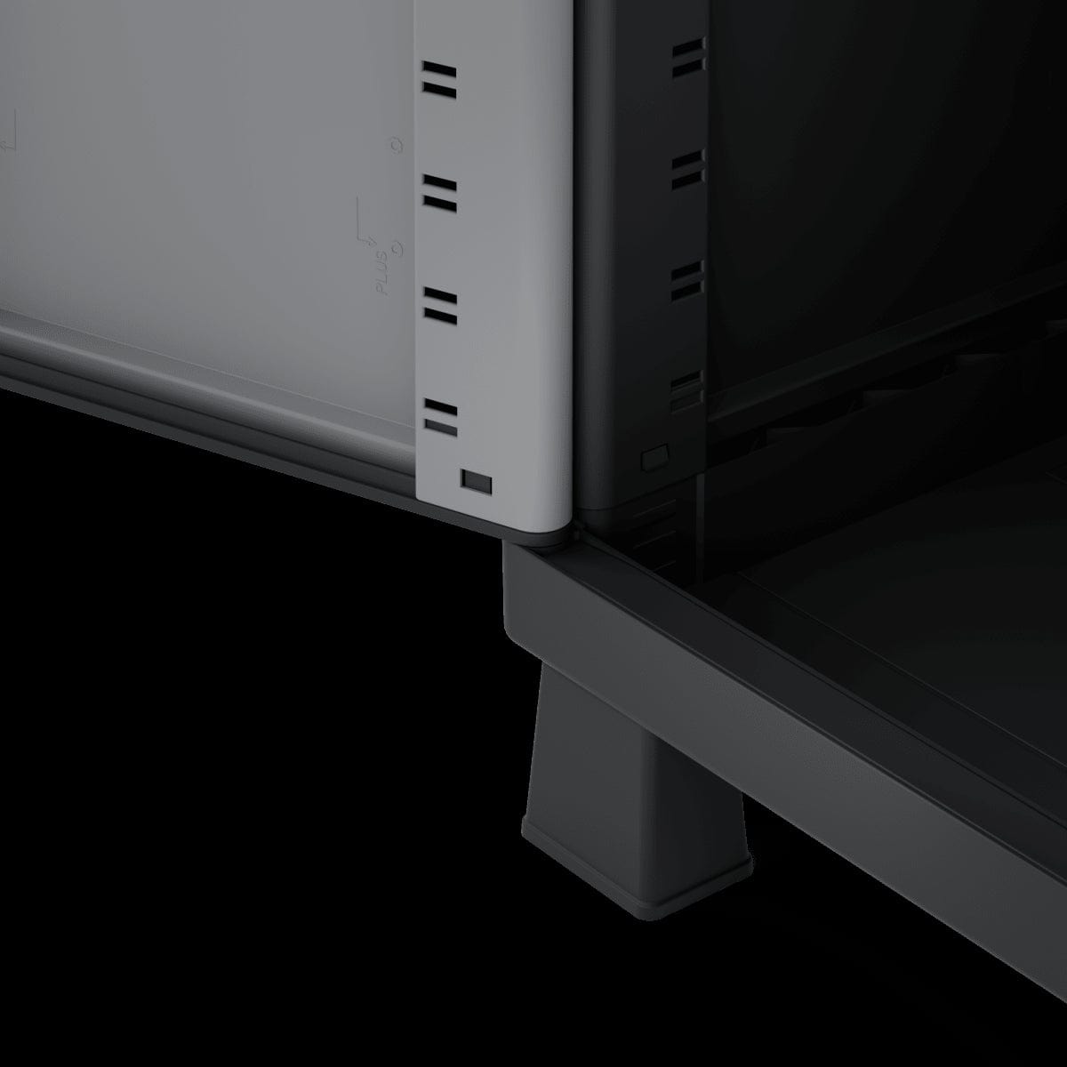 Bricocenter 3-DOOR RESIN CUPBOARD 170X102X39CM SPACEO GREY