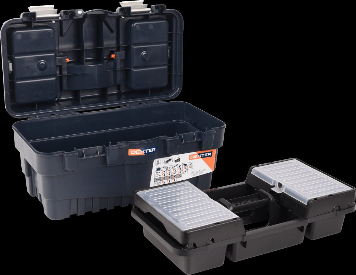 Bricocenter DEXTER TOOL CASE 26X24X46CM 19 INCH PLASTIC