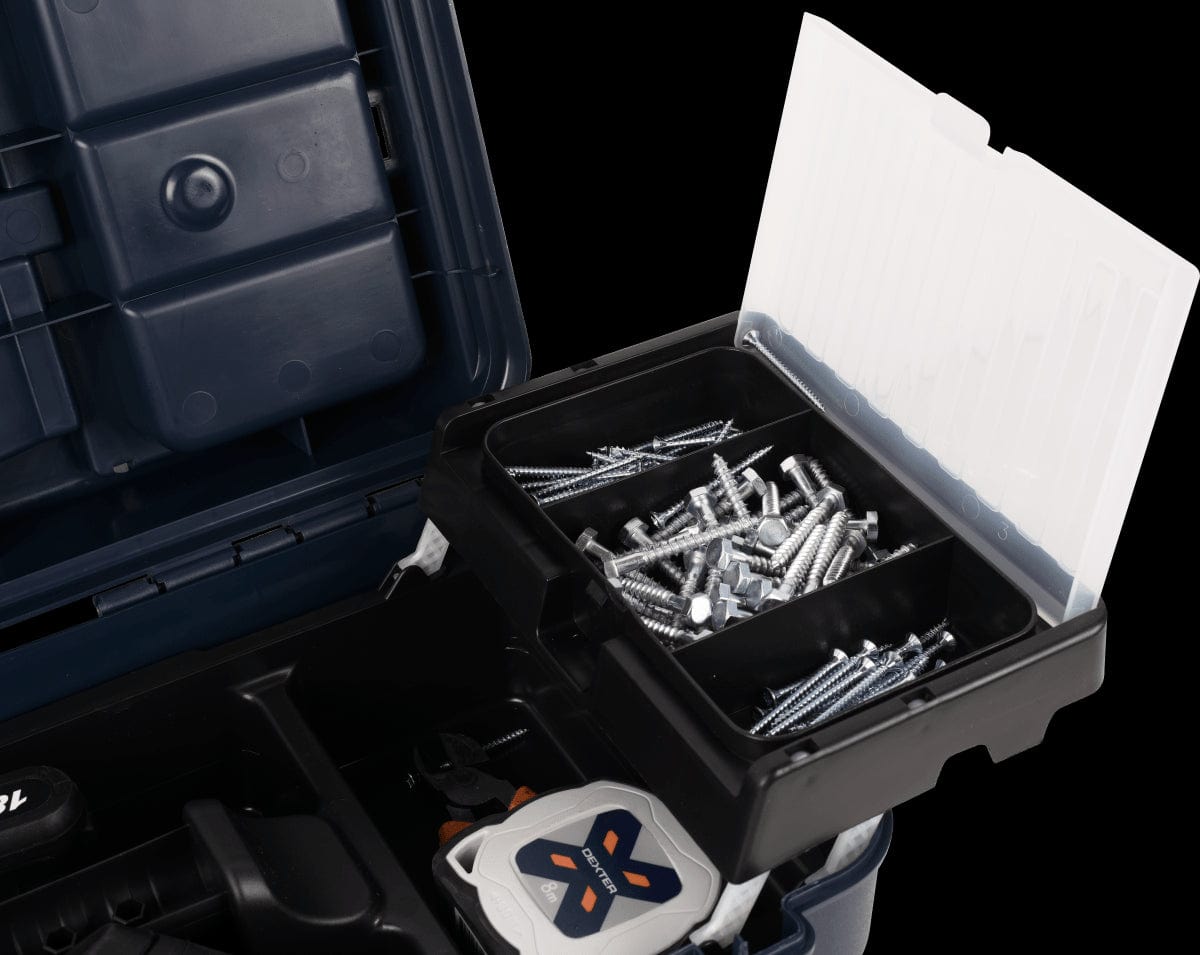 Bricocenter DEXTER TOOL CASE 26X24X46CM 19 INCH PLASTIC