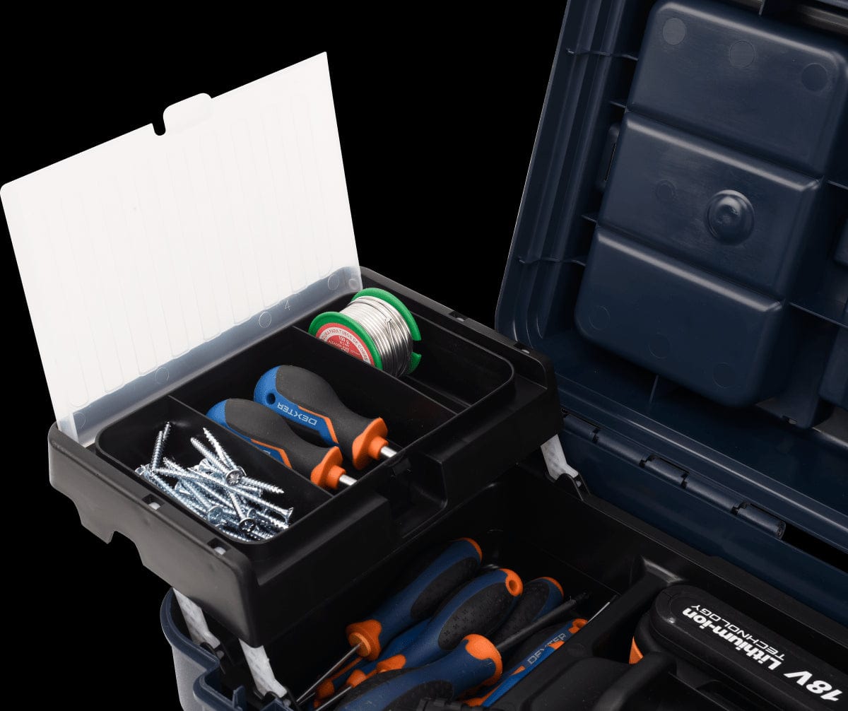 Bricocenter DEXTER TOOL CASE 26X24X46CM 19 INCH PLASTIC