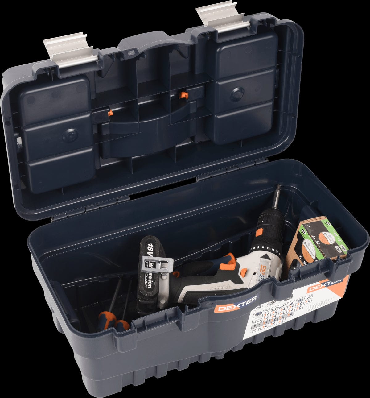 Bricocenter DEXTER TOOL CASE 26X24X46CM 19 INCH PLASTIC