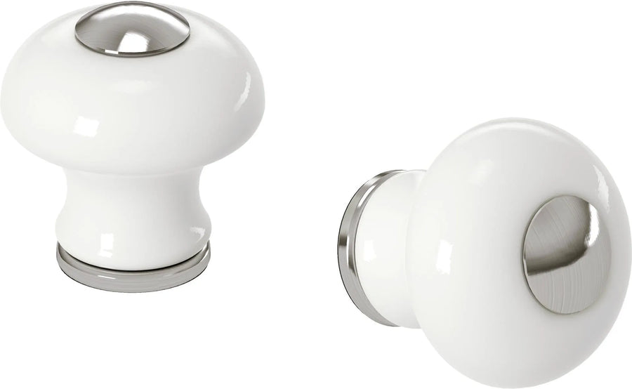 HISHULT Knob, Porcelain White, 23 mm (2-pack)