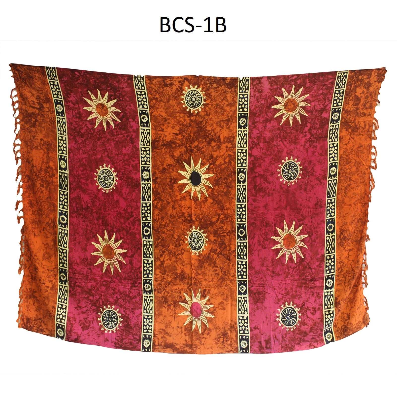 1x Bali Celtic Sarongs - Sun Symbols (4 Assorted Colours) - best price from Maltashopper.com BCS-01DS