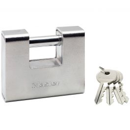 HIGH SECURITY PADLOCK 4 KEYS, 90 MM