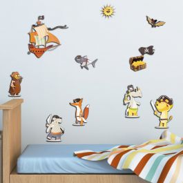 STICKER 3 LEVELS PIRATES 31.5X36 CM