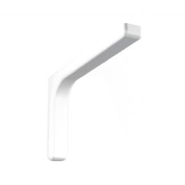 LEONARDO GALVANISED STEEL SHELF SUPPORT P18 H11.4CM CAPACITY 10KG WHITE