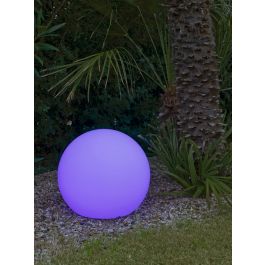 BULY SOLAR LAMP PLASTIC WHITE D30 CM RGBW IP65