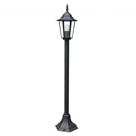 MILANO BLACK ALUMINUM STREETLIGHT H105 CM E27=60W IP44