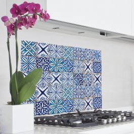 STICKER KITCHEN PANEL BLUE AZULEJOS 47.5X70 CM