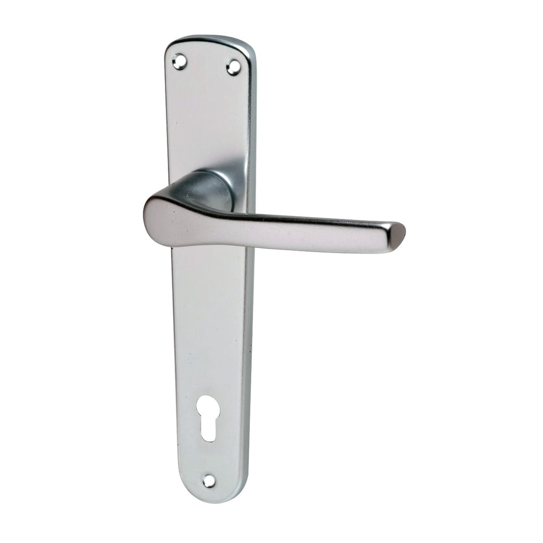 GABRY HANDLE WITH YALE DOOR PLATE SILVER
