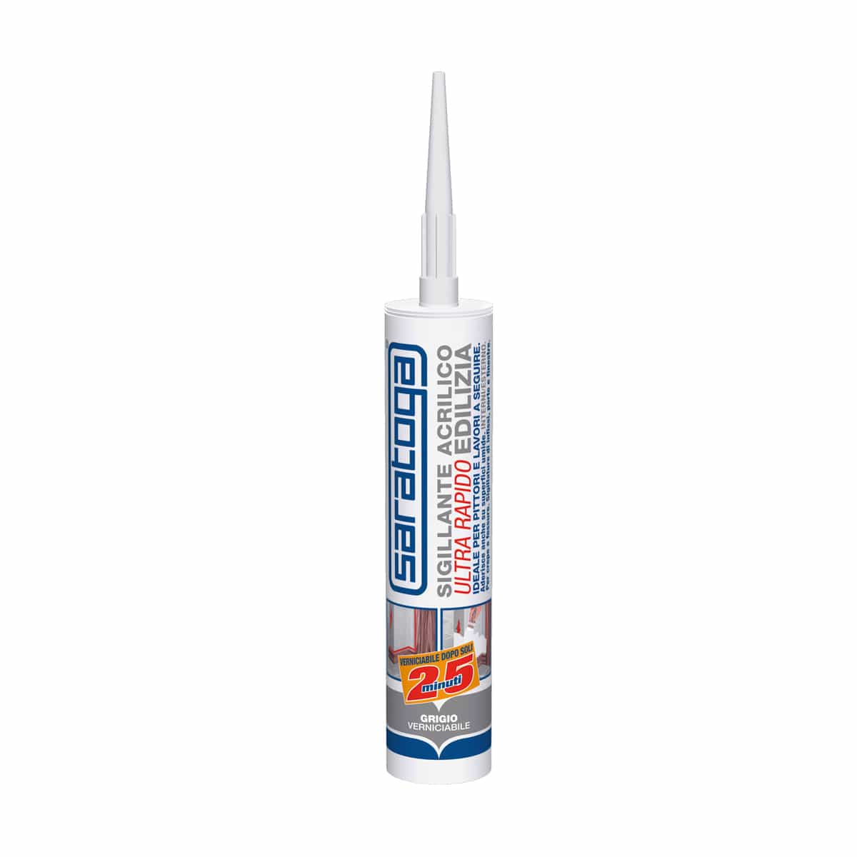 Bricocenter ACRYLIC SEALANT 25 MINUTES GREY ML300