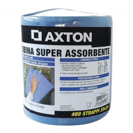 PAPER ROLL 400 TEARS LIGHT BLUE IMPACT