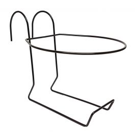 GUNMETAL ROUND VASE HOLDER DIAMETER 22 CM