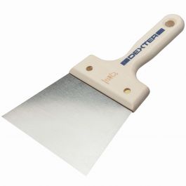 DEXTER SMOOTH PUTTY KNIFE 140 MM STEEL BLADE WOODEN HANDLE