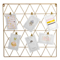 6-PLACE GOLD METAL GRID NOTICE BOARD 50X50C,