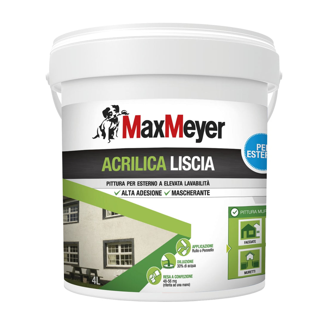 SMOOTH WHITE ACRYLIC EXTERIOR PAINT 4 L