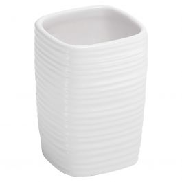 CERAMIC COUNTERTOP TOOTHBRUSH HOLDER WHITE - KELLY