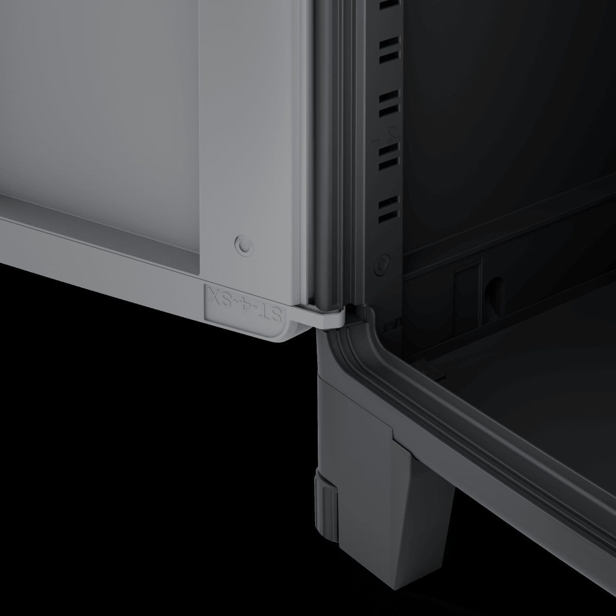 Bricocenter LOW RESIN CUPBOARD 93X65X39CM BLACK GREY SPACEO