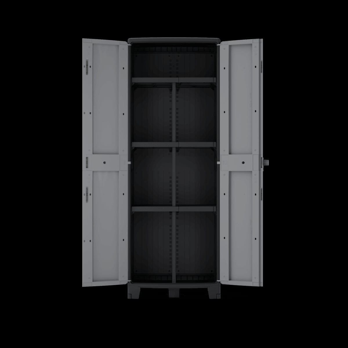 Bricocenter HIGH RESIN CUPBOARD 180X65X39CM BLACK GREY SPACEO