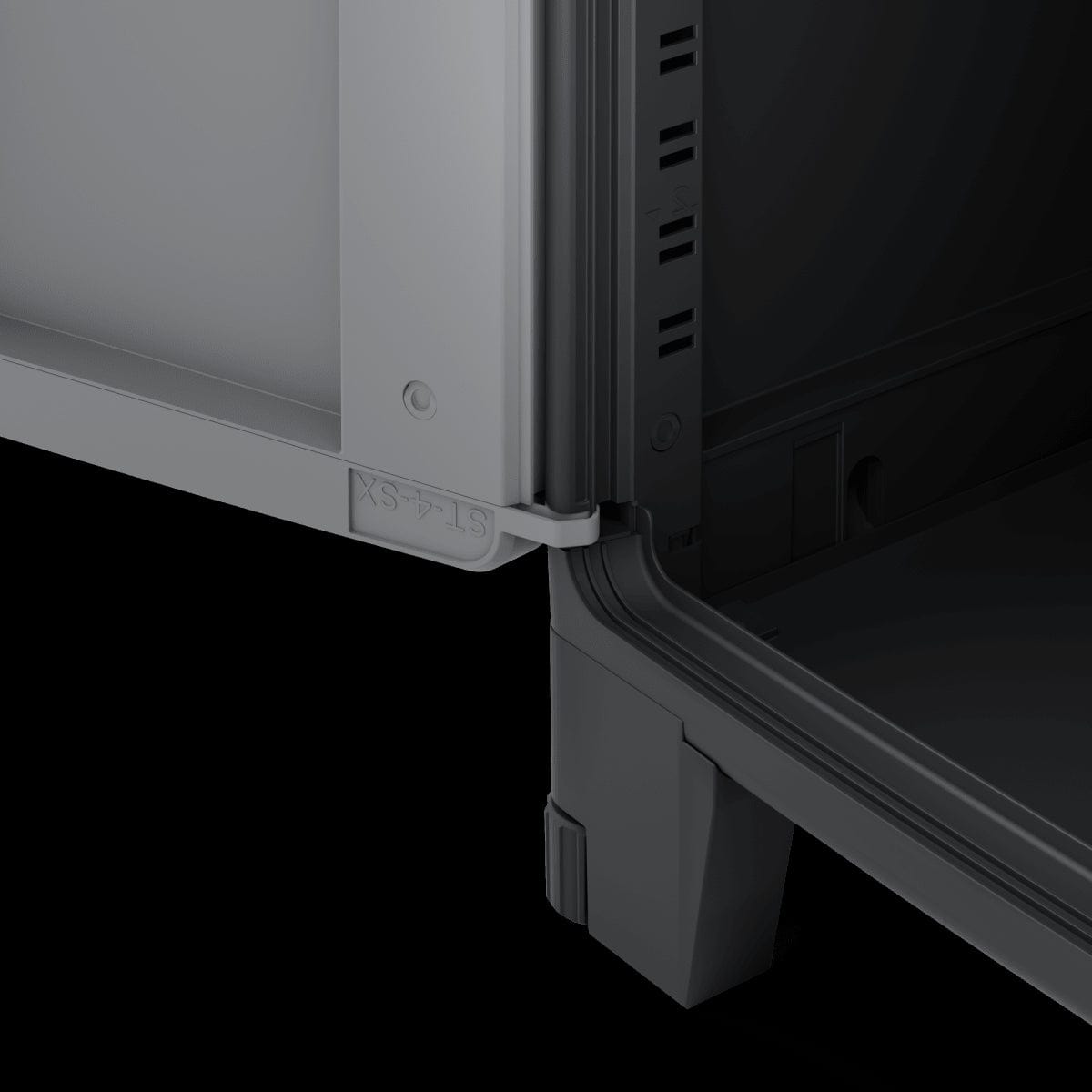 Bricocenter HIGH RESIN CUPBOARD 180X65X39CM BLACK GREY SPACEO